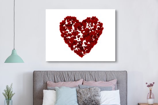 Une illustration d'un coeur en toile de coeurs 160x120 cm - Tirage photo sur Toile (Décoration murale salon / chambre) XXL / Groot format!