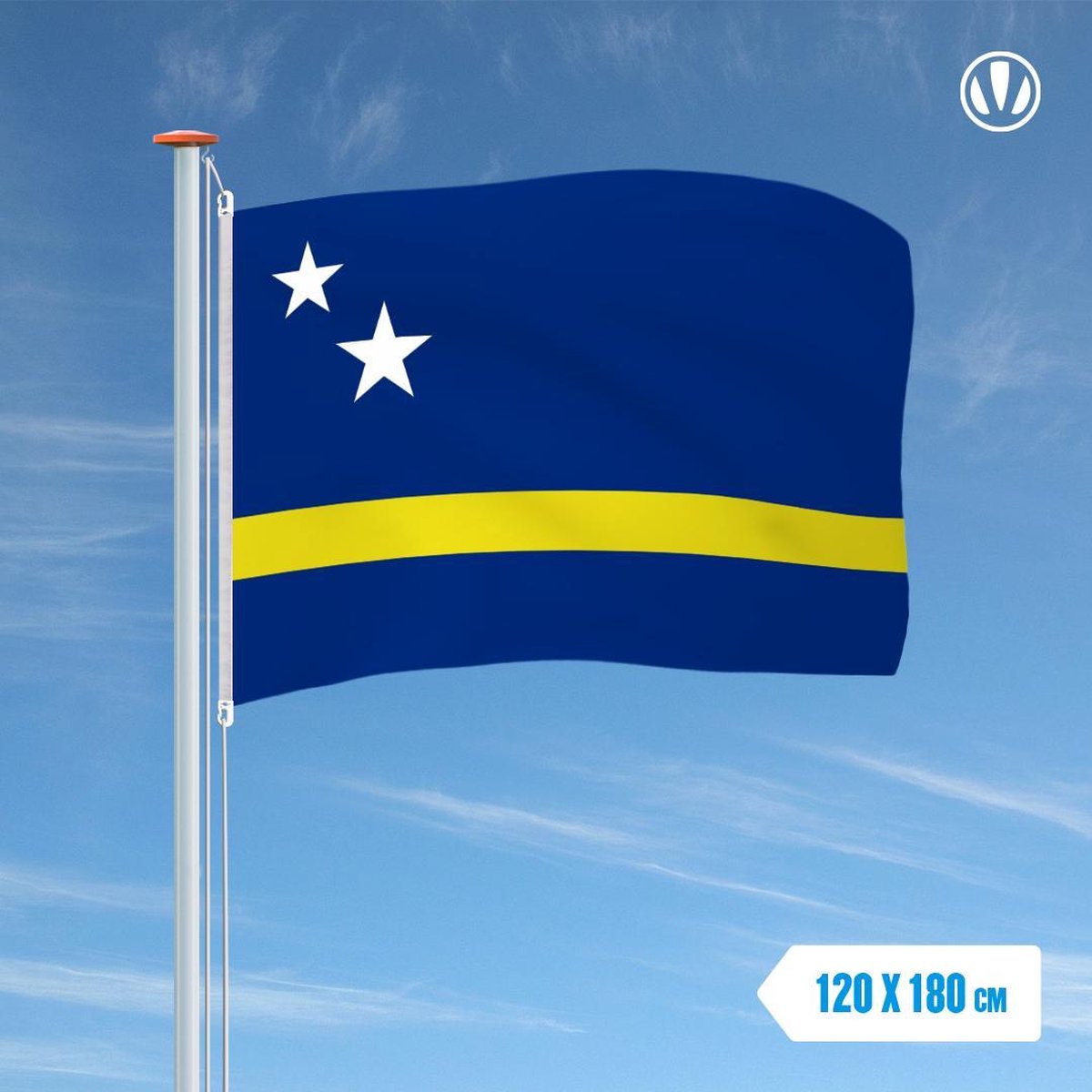 Vlag Curacao 120x180cm bol