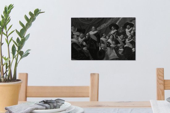 Fête des officiers de la milice St George - Toile Frans Hals 2cm 30x20 cm - petit - Tirage photo sur toile (Décoration murale salon / chambre)