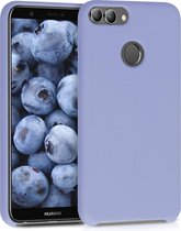 kwmobile telefoonhoesje voor Huawei Enjoy 7S / P Smart (2017) - Hoesje met siliconen coating - Smartphone case in lavendelgrijs