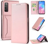 Voor Huawei Enjoy Z / Enjoy 20 Pro Sterk Magnetisme Vloeistof Voel Horizontaal Flip Leren Hoesje met Houder & Kaartsleuven & Portemonnee (Rose Goud)