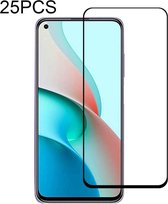 Voor Xiaomi Redmi Note 9 5G 25 PCS Volledige lijm Volledig scherm gehard glasfilm