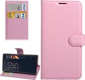 Voor Sony Xperia X Compact Texture Horizontale Flip Leren Case met Houder & Kaartsleuven & Portemonnee (Roze)