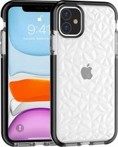 Voor iPhone 11 schokbestendig Diamond Texture TPU beschermhoes (zwart)