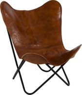Lesli Living Vlinderstoel Buffalo 75x75x87 cm bruin