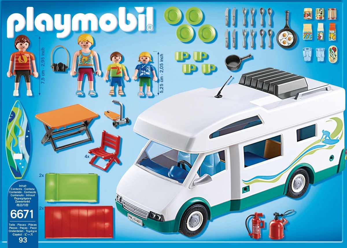 Playmobil Grote familie-kampeerwagen - 6671 | bol.com