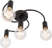 QAZQA facil - Moderne LED Smart Plafondlamp incl. wifi - 4 lichts - Ø 54.5 cm - Zwart - Woonkamer | Slaapkamer | Keuken