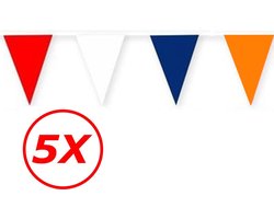 Oranje Slingers Vlaggenlijn Oranje Feest Artikelen Koningsdag EK WK Oranje Versiering Oranje Vlaggetjes 50 Meter
