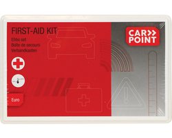 Carpoint EHBO Set Euro – 41 Delig - Alle benodigdheden voor eerste hulp – Met EHBO handleiding – In handige kunststof opbergdoos – Afmeting 56x220x145mm