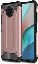 Voor Xiaomi Redmi Note9 5G Magic Armor TPU + pc combinatiebehuizing (roségoud)