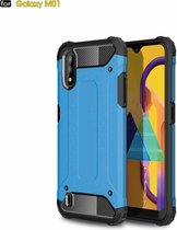 Voor Samsung Galaxy M01 Magic Armor TPU + pc combinatiebehuizing (blauw)