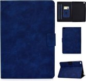 Voor iPad Air 2 / Air / 9.7 (2018) & (2017) Koeienhuidtextuur Horizontale flip lederen tas met houder & kaartsleuven & slaap- / wekfunctie (blauw)