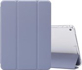 Voor iPad mini (2019) / mini 4 3-vouwbaar Elektrisch geperst huidtextuur Horizontaal Flip Schokbestendig Transparant TPU + PU lederen tas met houder & pennensleuf & slaap- / wekfun
