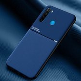 Voor Xiaomi Redmi Note 8 Classic Tilt Strip Grain Magnetisch Schokbestendig PC + TPU-hoesje (blauw)