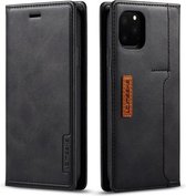 Voor iPhone 11 Pro Max LC.IMEEKE LC-001-serie PU + TPU kleuraanpassing Frosted horizontale flip lederen hoes met houder en kaartsleuf (zwart)