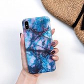 Volledige dekking Glanzende marmeren textuur schokbestendige TPU-hoes voor iPhone X / XS