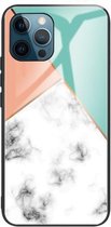 Marmer gehard glas achterkant TPU grenshoes voor iPhone 11 Pro (HCBL-8)