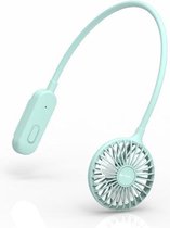 Hangende nek Oortelefoon Clip Ventilator Studentenflat Draagbaar USB Opvouwbare miniventilator (groen)