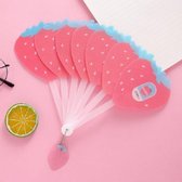 2 STKS Cartoon Fruit Fan Cool opvouwbare ventilator in de zomer (aardbei)