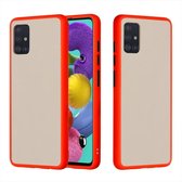 Voor Samsung Galaxy A51 4G Skin Hand Feeling Series Shockproof Frosted PC + TPU beschermhoes (rood)