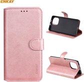 Voor Xiaomi Mi 11 ENKAY Hat-Prince horizontale flip PU lederen tas met houder & kaartsleuven & portemonnee (roze)