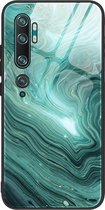 Voor Xiaomi Mi Note 10 beschermhoes met marmerpatroonglas (DL02)