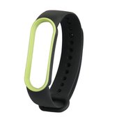 Voor Xiaomi Mi Band 5 Tweekleurige TPE vervangende horlogeband (zwart + groen)