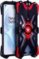 Voor OnePlus 8 Hammer II schokbestendige metalen beschermhoes (zwart rood)
