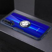 Krasbestendige TPU + acryl ringbeugel beschermhoes voor Huawei Honor 20 (marineblauw)