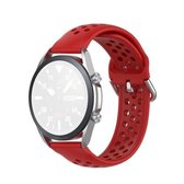 Voor Galaxy Watch 3 41 mm R850 siliconen sportband in effen kleur, maat: gratis maat 20 mm (rood)