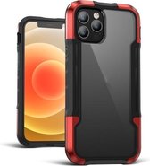 iPAKY Thunder-serie schokbestendige beschermhoes van aluminiumlegering voor iPhone 12 Pro (rood)