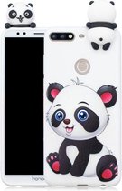 Voor Huawei Honor 7C schokbestendig Cartoon TPU beschermhoes (Panda)
