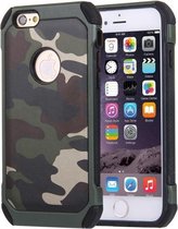 Voor iPhone 6 Plus & 6s Plus Camouflagepatronen Schokbestendig Tough Armor PC + siliconen combinatiebehuizing (groen)