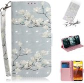 3D Schilderen Patroon Gekleurde Tekening Horizontale Flip Leren Case met Houder & Kaartsleuven & Portemonnee Voor Nokia 8.1 / X7 (Mognolia)