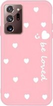 Voor Samsung Galaxy Note20 Ultra Small Smiley Heart Pattern Shockproof TPU Case (Pink)