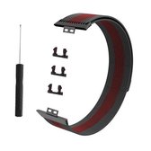 Voor Huawei Watch Fit Milanese vervangende band horlogeband (zwart rood)