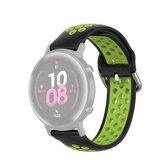 20mm Voor Huami Amazfit GTS / Samsung Galaxy Horloge Active 2 / Huawei Horloge GT2 42mm Mode Innerlijke Gesp Siliconen band (Zwart groen)