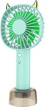 LM-18 Handheld Desktop Portable USB Base Kleine ventilator (groen)