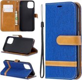 Gekleurd tekenpatroon Horizontale Flip Leather Case voor iPhone 11 Pro, met houder & kaartsleuven & portemonnee (koningsblauw)