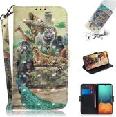 Voor Galaxy A71 3D Formule Patroon Magnetische Aantrekkelijkheid Horizontale Flip Leren Case met Lanyard, Ondersteuning Houder & Kaartsleuf & Portemonnee (Zoo)