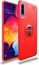 Schokbestendig TPU-hoesje voor Galaxy A50, met houder (rood)