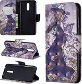 3D Gekleurde Tekening Patroon Horizontale Flip Leren Case voor Nokia 3.2, met Houder & Kaartsleuven & Portemonnee (Pauw)
