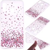 Voor Huawei P30 Lite gekleurd tekeningpatroon zeer transparant TPU beschermhoes (liefde)