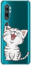 Voor Xiaomi Mi CC9 Pro schokbestendig geverfd TPU beschermhoes (lachende kat)