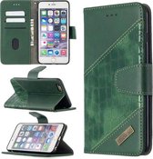 Voor iPhone 6 Plus bijpassende kleur Krokodiltextuur Horizontale flip PU lederen tas met portemonnee & houder & kaartsleuven (groen)
