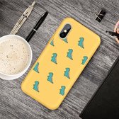 Voor iPhone XS Max Cartoon Animal Pattern Shockproof TPU beschermhoes (gele dinosaurussen)