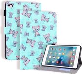 Voor iPad mini (2019) Horizontale lederen flip-hoes, met kaartsleuven en houder en fotolijst (Cartoon Bear)