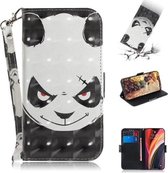 Voor iPhone 12 Pro Max 3D Gekleurde Tekening Horizontale Leren Flip Case met Houder & Kaartsleuven & Portemonnee & Lanyard (Angry Bear)