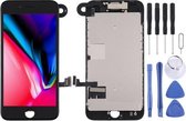 LCD-scherm en digitizer volledige montage inclusief camera aan de voorkant voor iPhone 8 (zwart)