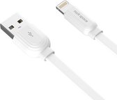 ROCK S5 5V / 2,4A 8-pins opladen + datasynchronisatie TPE platte datakabel, kabellengte: 1m (wit)